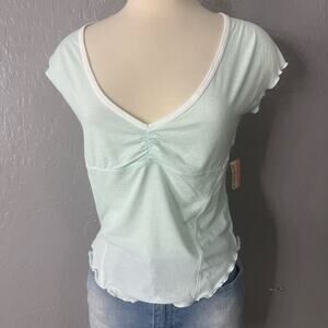 Free People Block Me Tee, Mint Green, M